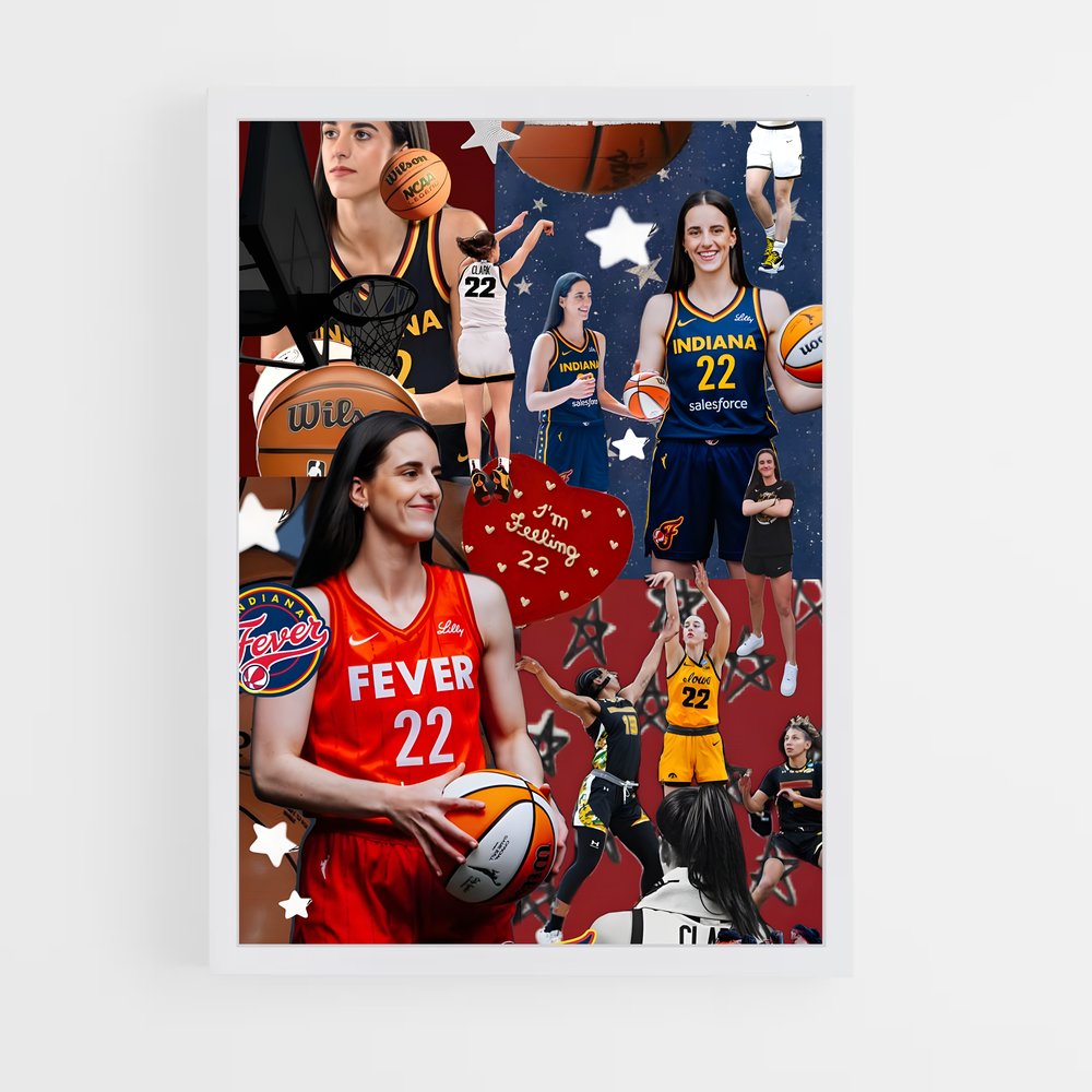Poster Champions de Caitlin – affiche Basketball (vue 3)